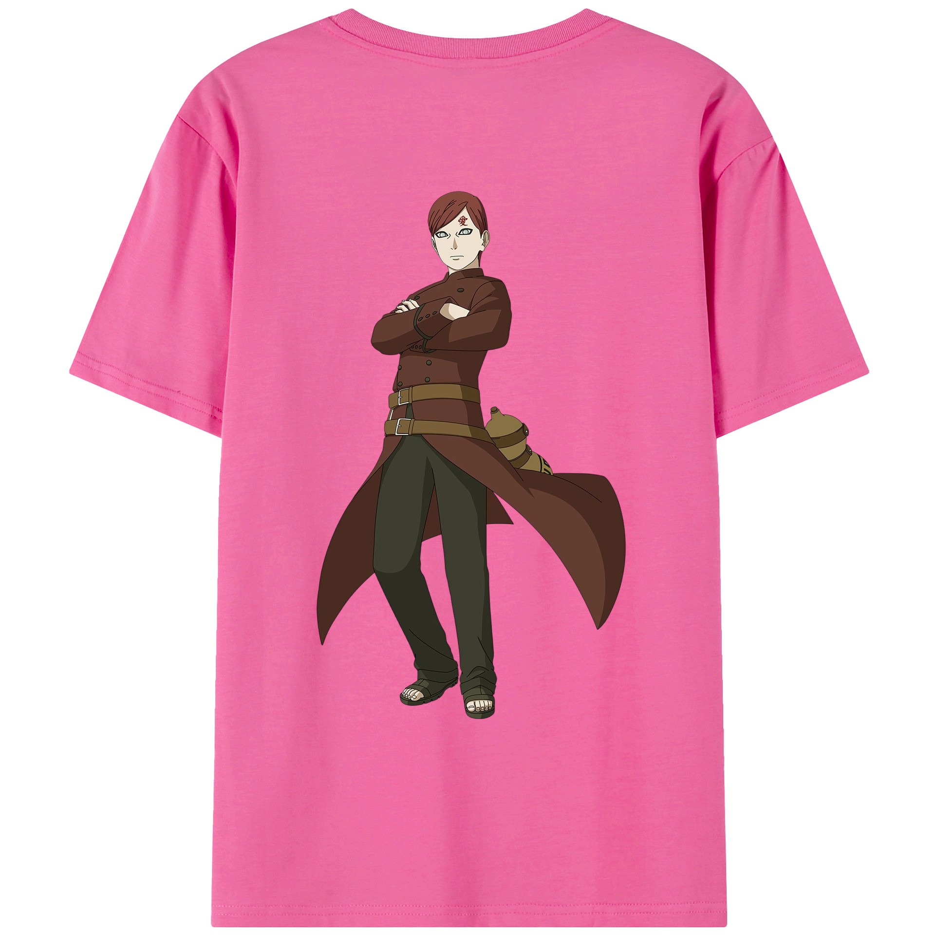 （画像用） NARUTO -ナルト- ガアラ Gaara レディース半袖Tシャツ(バックプリント)